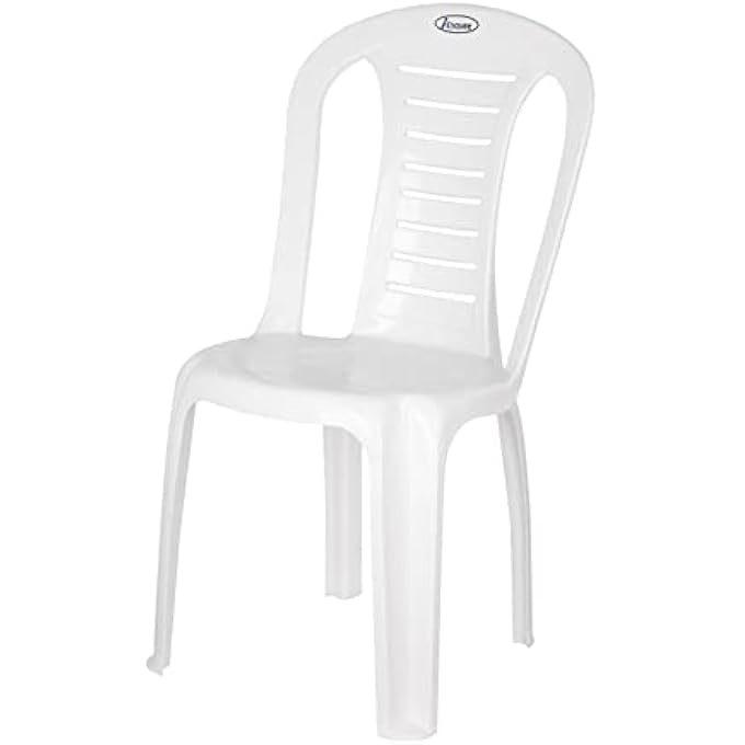 rayihni كرسي ياسمين - كرسي دراسة بلاستيكي أبيض - Image 1